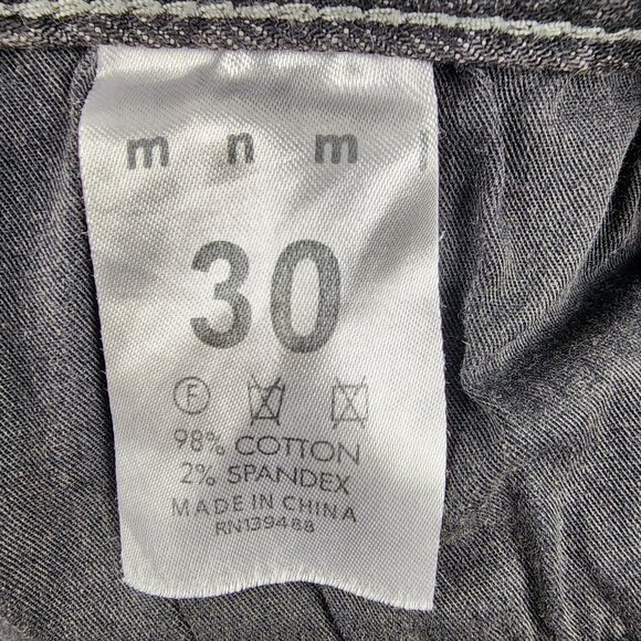 mnml Jeans Mens 30x33 Gray Skinny Leg Ankle Zip Button Fly Low Rise Denim - Picture 9 of 9